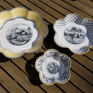 NWT Villeroy and Boch Audun Charm Fluted Bowls Set